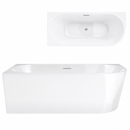 Wanna narożna przyścienna 150 cm Intero V230 Corsan Lewa