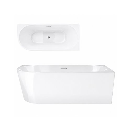 Wanna narożna przyścienna 150 cm Intero V230 Corsan Prawa