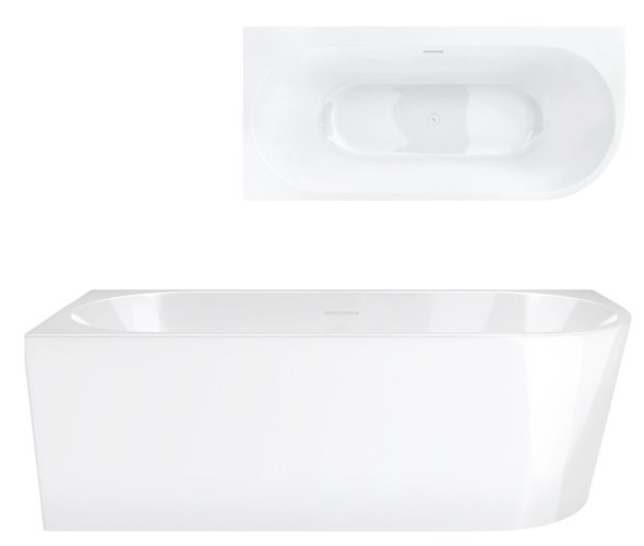 Wanna narożna przyścienna 150 cm Intero V240 Corsan Lewa zdjęcie 8