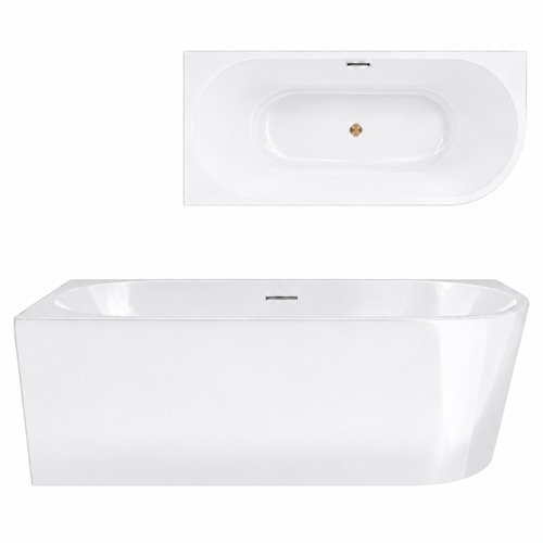 Wanna narożna przyścienna 160 cm Intero V230 Corsan Lewa zdjęcie 26