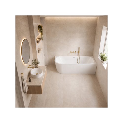 Wanna narożna przyścienna 160 cm Intero V230 Corsan Prawa zdjęcie 2