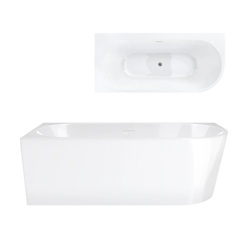 Wanna narożna przyścienna 170 cm Intero V240 Corsan Lewa