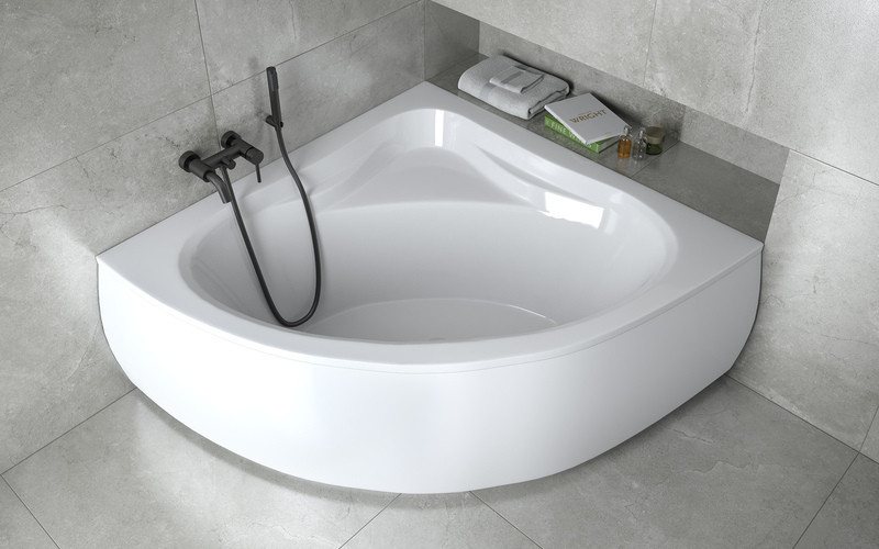 Śnieżnobiała wanna akrylowa Mia 140 cm