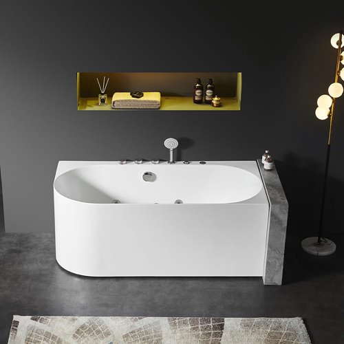 Wanna z hydromasażem przyścienna narożna 150X75X59 cm MO-18043P PRAWA zdjęcie 5