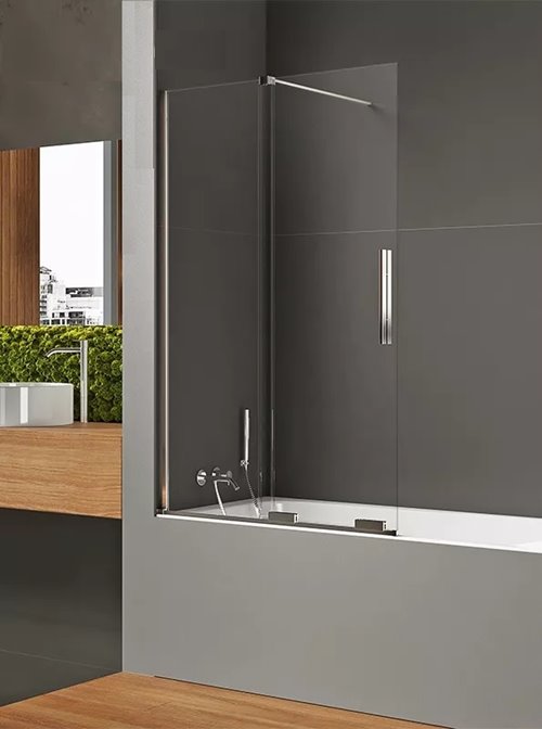 Chromowany parawan wannowy rozsuwany 80 cm Smart New Trendy EXK-4094