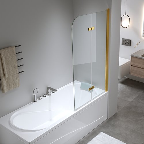 Parawan wannowy składany złoty 100x140 PR04