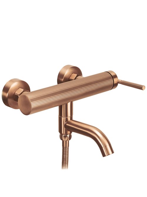 Bateria wannowa Argon Rea miedź szczotkowana