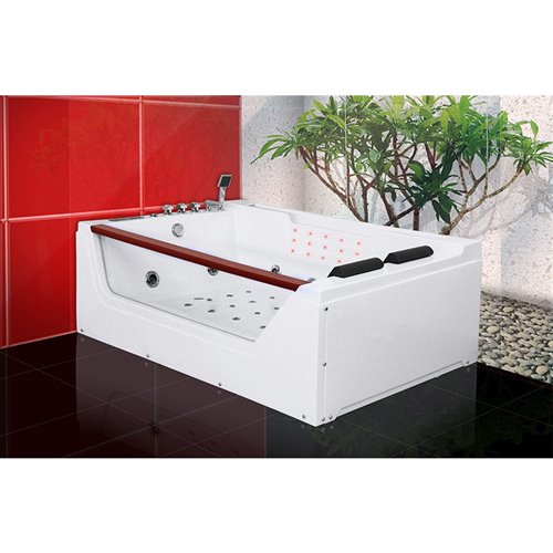 Wanna z hydromasażem prostokątna podgrzewacz wody 180x120 cm Imperia 610