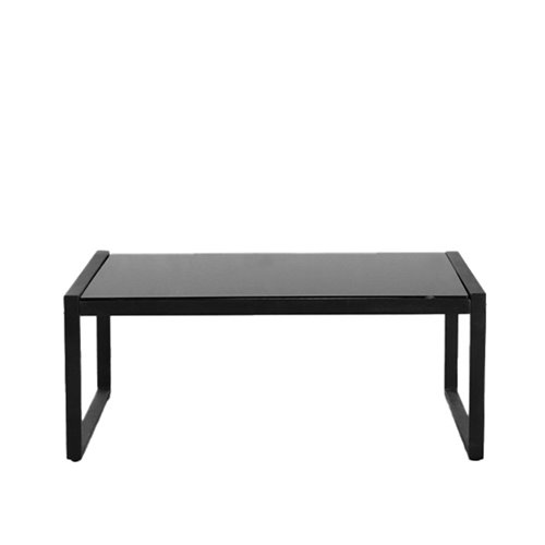 Zestaw mebli ogrodowych z technorattanu stół, sofa, krzesła dla 4 osób Atlas czarny