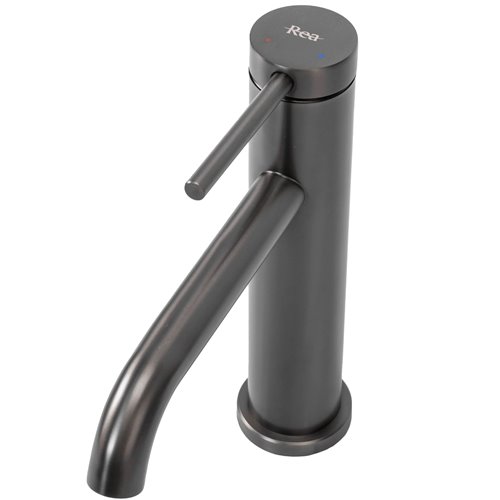 Grafitowa bateria umywalkowa niska Clif Rea