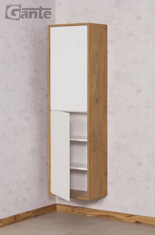 Słupek łazienkowy wiszący dąb naturalny/biały mat 155x45 cm Venus Gante