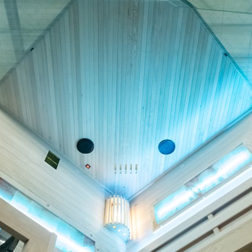 Sauna fińska pięciokątna 5 osobowa wysokotemperaturowa 6W Harvia 150x150 cm Lark4