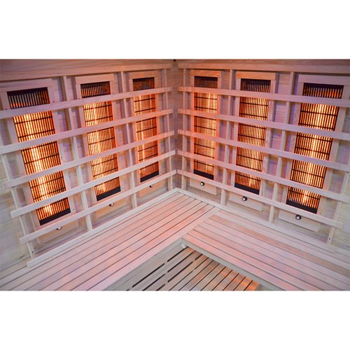 Sauna na podczerwień 5-osobowa 150x150 cm grzejniki kwarcowe i karbonowe Alta4 Infrared