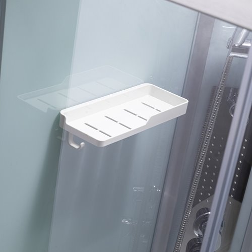 Kabina prysznicowa zabudowana prostokątna profil szczotkowany 100x80 Alma Prawa