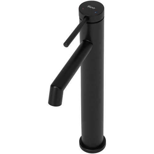 Czarna bateria umywalkowa wysoka Foss Rea