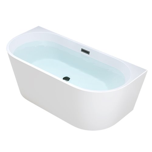 Wanna wolnostojąca przyścienna czarne wykończenie 150 cm Lena Hydrosan