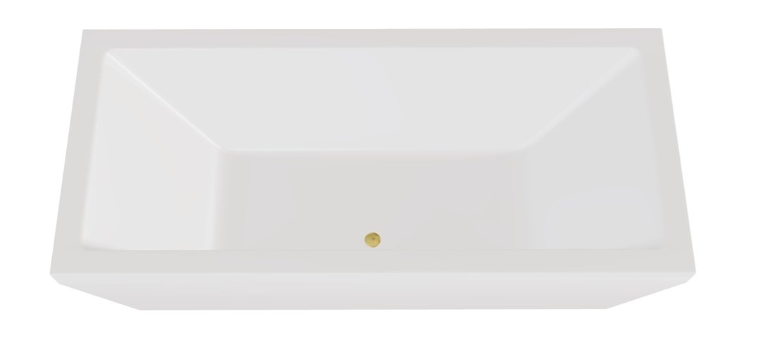 Wanna wolnostojąca przyścienna + klik-klak złoty Vena Besco 170 cm WKVE-170-WZ