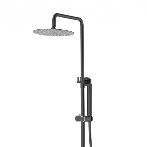 Kolumna natryskowa w kolorze czarnym z wylewką deszczownica okrągła CMN01MBLW Lugo Corsan