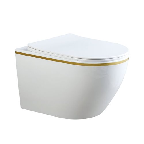 Zestaw podtynkowy kompletny stelaż + miska MIZU-WH-GL-TR-03 + przycisk ST+H GOLD