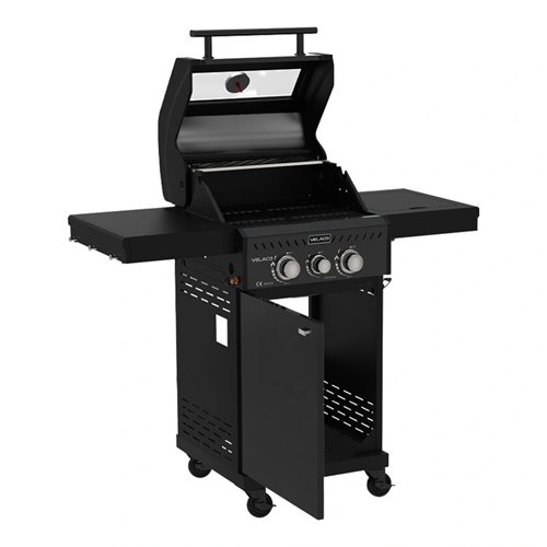 Grill gazowy ZEUS-A kolor czarny ruszt żeliwny moc 8,5 kW + pokrowiec + palnik boczny zdjęcie 2