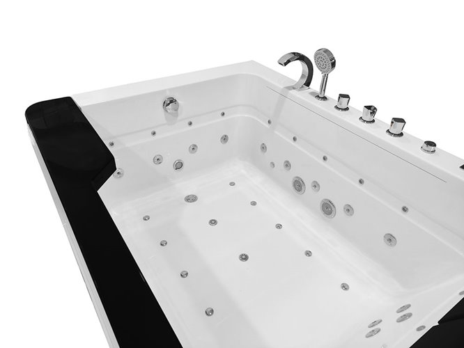Przeszklona prostokątna wanna z hydromasażem 173x120 cm MO-1280