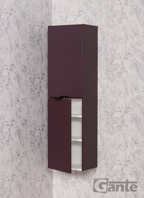 Słupek łazienkowy wiszący burgundowy czarny uchwyt 143,5x40 cm Magnolia Gante