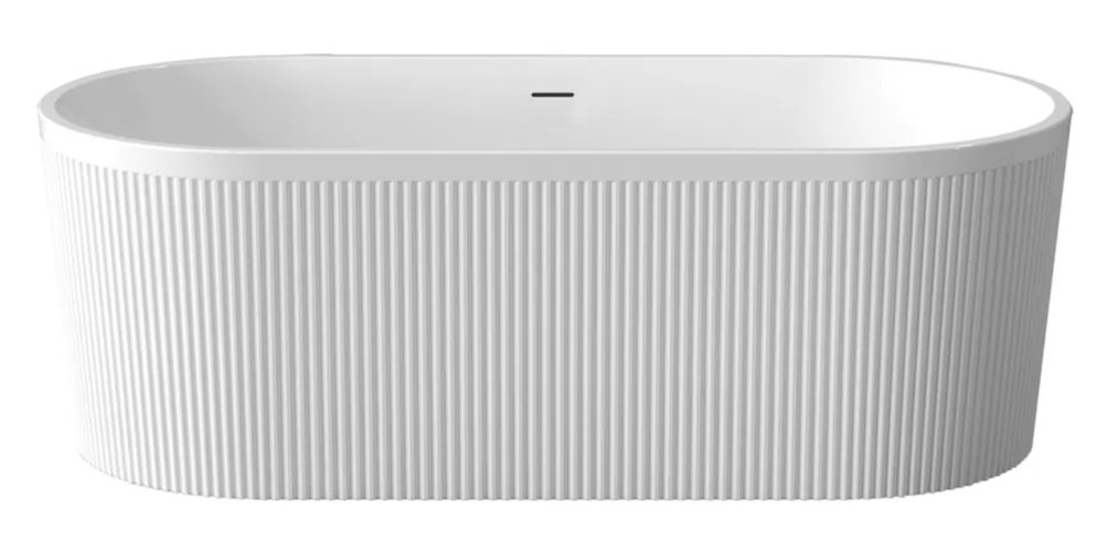 Ryflowana wanna wolnostojąca 170 cm Glamour Invena AN-01-120-M