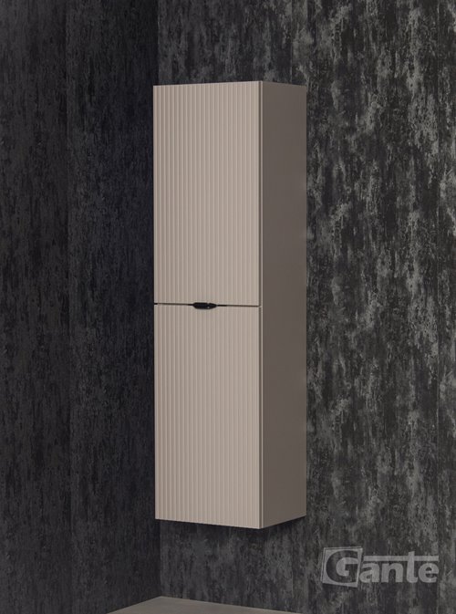 Słupek łazienkowy z lamelami wiszący z koszem 143,5x40 Victa Lamello kolor fume mat