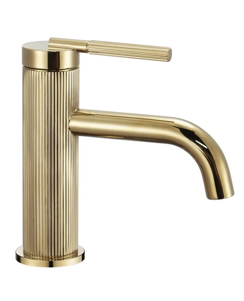 Bateria umywalkowa niska Argon Rea złoty połysk