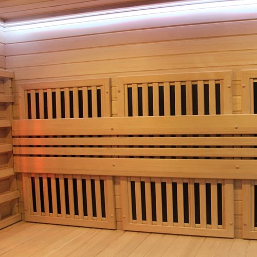 Sauna Combo na podczerwień + fińska 6 osobowa 200x200 cm Moss2 8KW