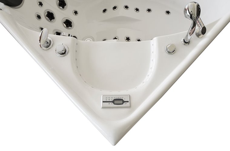 Wanna z hydromasażem narożna prawa 135x135 cm MUS-1085