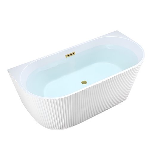 Wanna wolnostojąca przyścienna korek złoty szczotkowany 170 cm Carlo Led Hydrosan