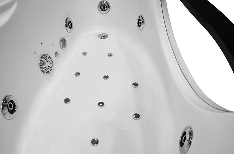 Wanna z hydromasażem narożna 169x90 cm lewa MO-0024