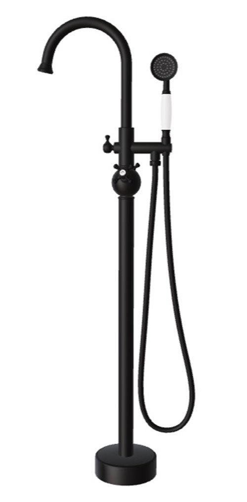 Bateria wannowa wolnostojąca Retro czarny matt Besco BW-RI-CZ