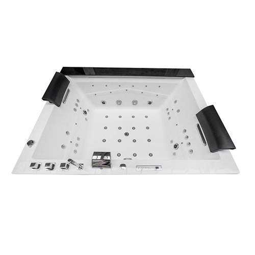 Wanna z hydromasażem prostokątna do zabudowy + obudowa Kalambo BL 190x150 cm