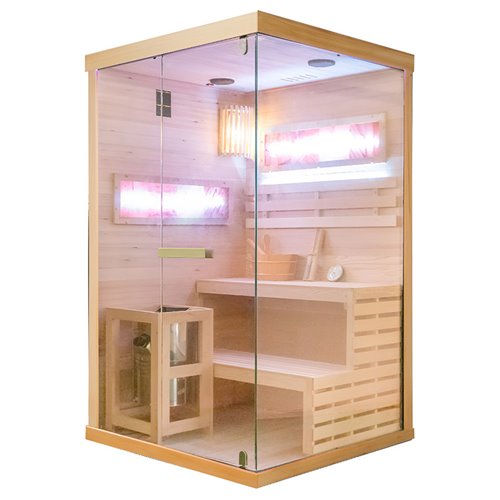 Sauna fińska 2 osobowa wysokotemperaturowa 3,5KW Harvia 120x120 cm Lark1-WD
