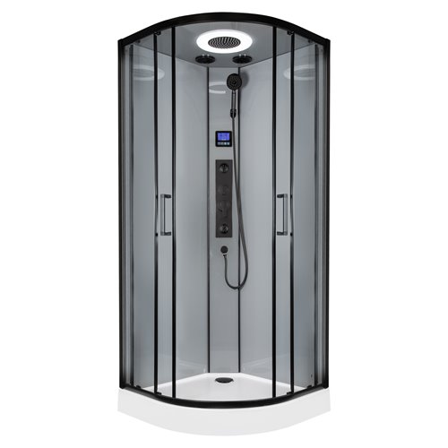 Kabina prysznicowa zabudowana z hydromasażem biała 90x90 Orion Black Kerra