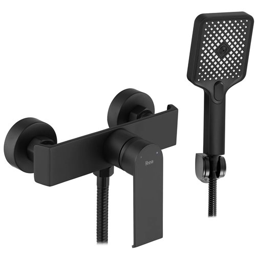 Czarna bateria prysznicowa Hass Rea Black