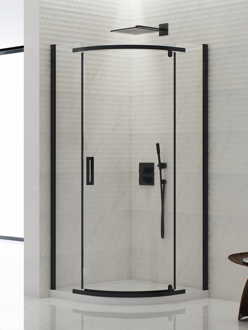 Kabina półokrągła 90x90 K-0469 New Komfort Black New Trendy