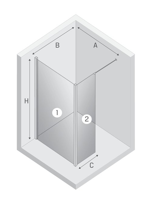 Kabina prysznicowa 120 cm element boczny 30 cm EXK-0020/EXK-0053 New Modus New Trendy