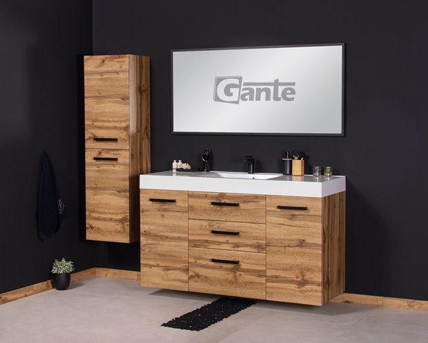 Szafka wisząca z umywalką 140 cm kolor dąb naturalny 50/3 NELA seria Fokus Loft Gante