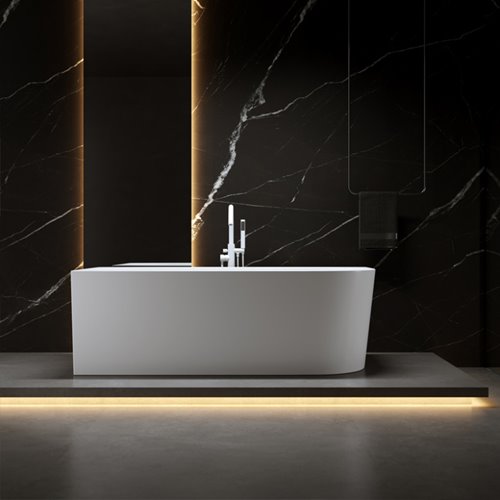 Wanna przyścienna biały przelew oraz korek narożna lewa 170 cm Mera Hydrosan