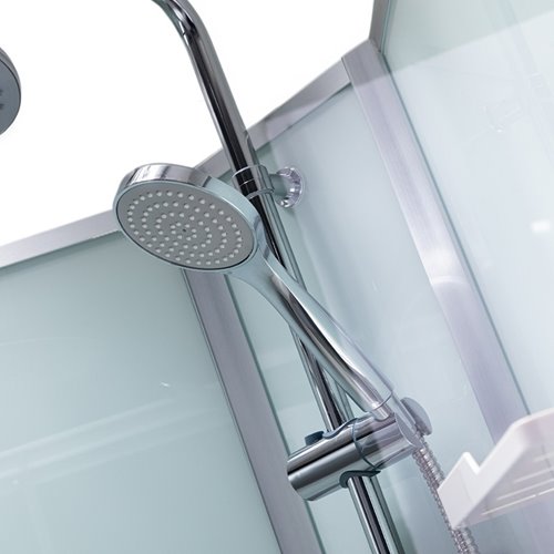 Kabina prysznicowa zabudowana prostokątna profil szczotkowany 100x80 Alma Lewa