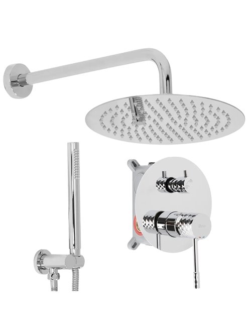 Zestaw prysznicowy podtynkowy box Lungo Diamond Chrom Rea