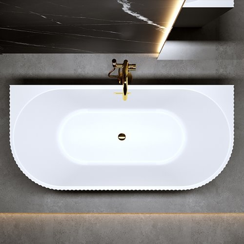 Wanna wolnostojąca przyścienna korek złoty 170 cm Carlo Led Hydrosan