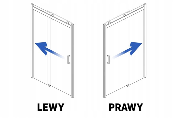 Kabina prostokątna drzwi przesuwne 90x120 Nixon Rea