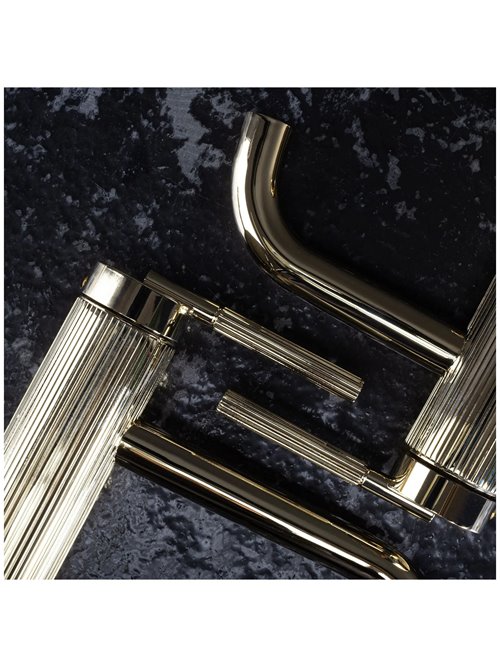 Bateria umywalkowa niska Argon Rea złoty połysk