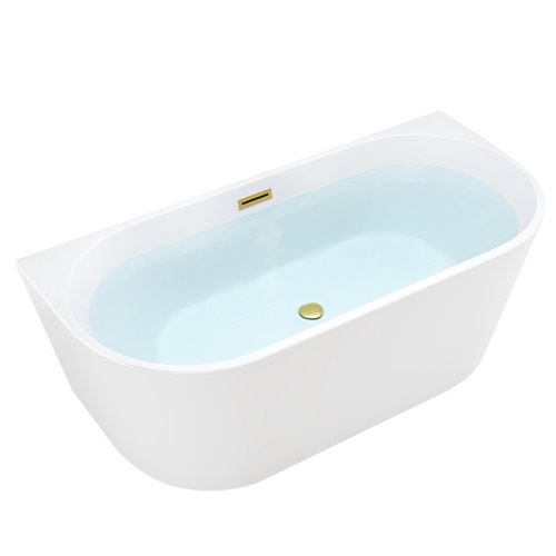 Wanna wolnostojąca przyścienna złote szczotkowane wykończenie 150 cm Lena Hydrosan