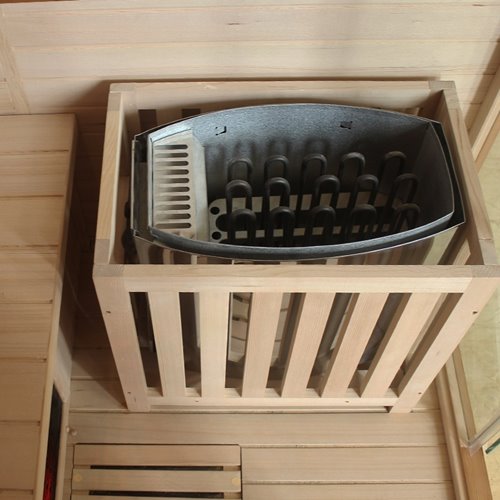 Sauna Combo na podczerwień + fińska 4-osobowa 160x160 cm Helsi3 6KW