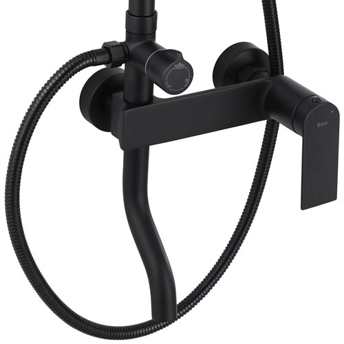 Czarny zestaw prysznicowy Storm Rea